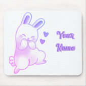 Schattige Kawaii Pastel Paarse Aangepaste Gradiënt Muismat (Voorkant)