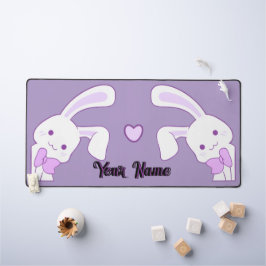 Schattige Kawaii Pastel Paarse Aangepaste Naam Kon Bureaumat