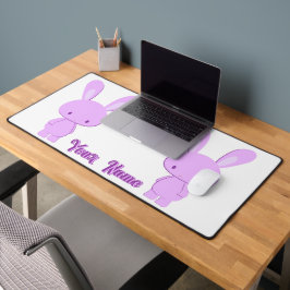 Schattige Kawaii Pastel Paarse Aangepaste Naam Kon Bureaumat