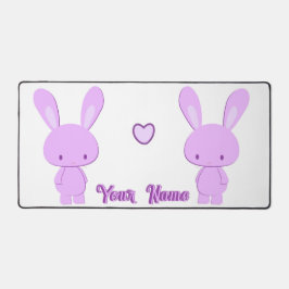 Schattige Kawaii Pastel Paarse Aangepaste Naam Kon Bureaumat