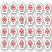 Schattige Kawaii Periode Tracker Cyclus Menstruele Sticker (Voorkant)