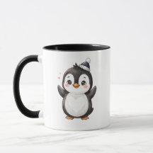 Schattige Kawaii Pinguïn "Chillen met mijn favorie