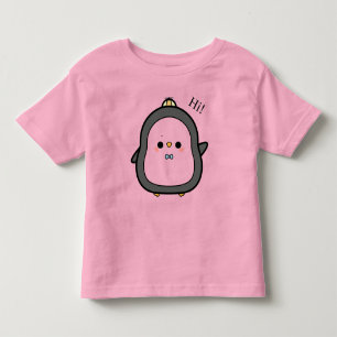 Schattige Kawaii Pinguïn Die Hoi Zegt Kinder Shirts