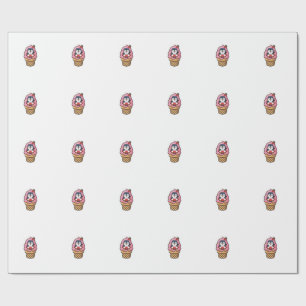 Schattige Kawaii Pinguïn Ijsje Zomer Strand St Cadeaupapier