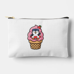 Schattige Kawaii Pinguïn Ijsje Zomer Strand St Etui