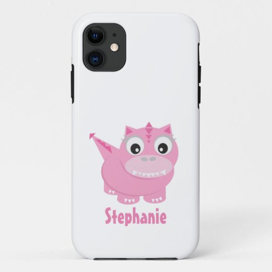 Schattige Kawaii Pink Dino Case-Mate iPhone Case (Achterkant)