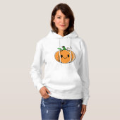 Schattige Kawaii pompoen Crop Hoodie (Voorkant volledig)