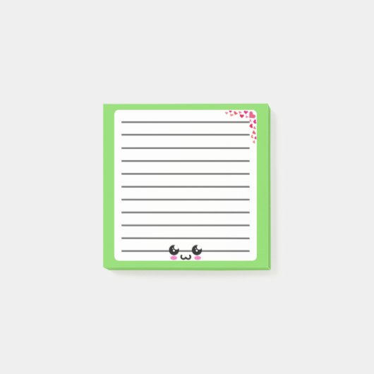 Schattige Kawaii Post-it Note (Voorkant)