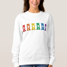 Schattige Kawaii Rainbow Guillotine White Sweatshi