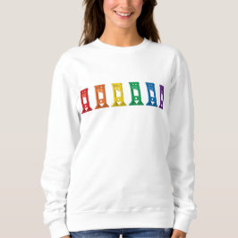 Schattige Kawaii Rainbow Guillotine White Sweatshi Trui