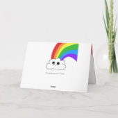 Schattige Kawaii Regenboogwolk Kinderen Bedankt Ve (Achterkant)