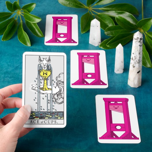 Schattige Kawaii Roze Guillotine Tarot Card Deck Pokerkaarten (Insitu)