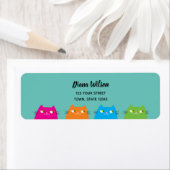 Schattige Kawaii roze retouradres Etiket (Insitu)