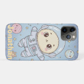 Schattige Kawaii Ruimte - Astronaut en Glimlachend Case-Mate iPhone Case (Achterkant (horizontaal))