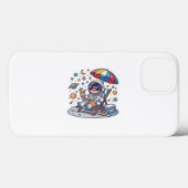 Schattige Kawaii Ruimtevaarder Zomer Strand Space  Case-Mate iPhone Case (Achterkant (horizontaal))