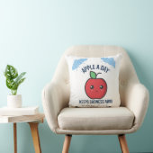 Schattige Kawaii Sad Apple Pillow – Grappig Fruit  Kussen (Stoel)
