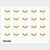 Schattige Kawaii Sparkle face(%¹ ☆*) Ronde Sticker (Vel)