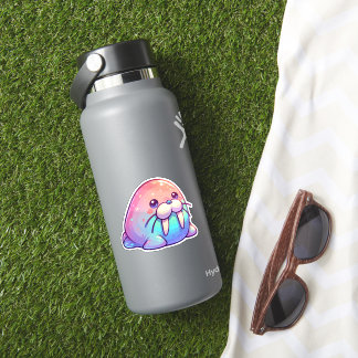 Schattige Kawaii Sparkly Charm Pastel Walrus Sticker