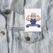Schattige Kawaii Spier Daddy Baardige Bodybuilder Button (Insitu)