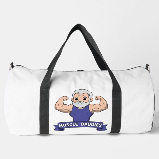 Schattige Kawaii Spier Daddy Baardige Bodybuilder Plunjezak (Voorkant)