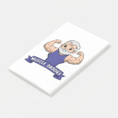 Schattige Kawaii Spier Daddy Baardige Bodybuilder Post-it® Notes (Schuin)