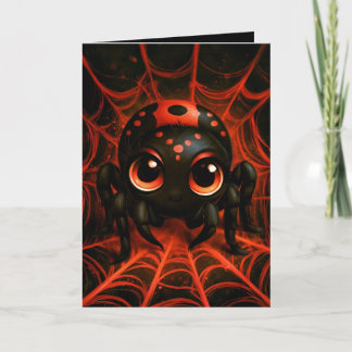 Schattige Kawaii Spin Halloween Illustratie Kaart