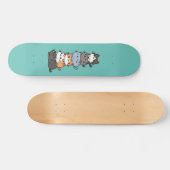 Schattige Kawaii Stack van Kitty Cats Persoonlijk Skateboard (Horizontaal)