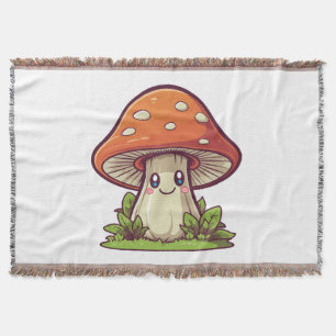 Schattige kawaii-stijl, Paddenstoelen zoeken Deken