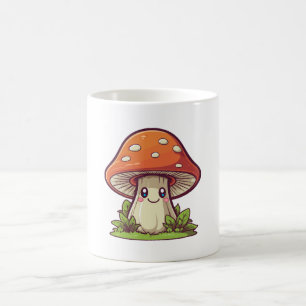 Schattige kawaii-stijl, Paddenstoelen zoeken Koffiemok