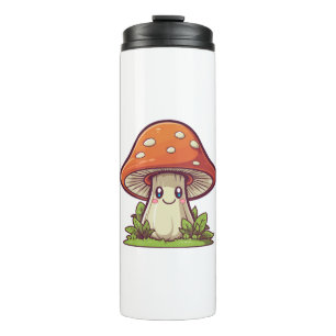 Schattige kawaii stijl, Paddenstoelen zoeken Thermosbeker