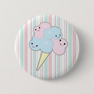 schattige kawaii suikerspin ronde button 5,7 cm