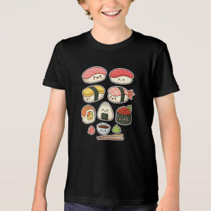 Schattige Kawaii Sushi Karakters - Japanse Voedsel Tri-Blend Shirt