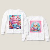 Schattige Kawaii. T-Shirt (Voorkant /achterkant)