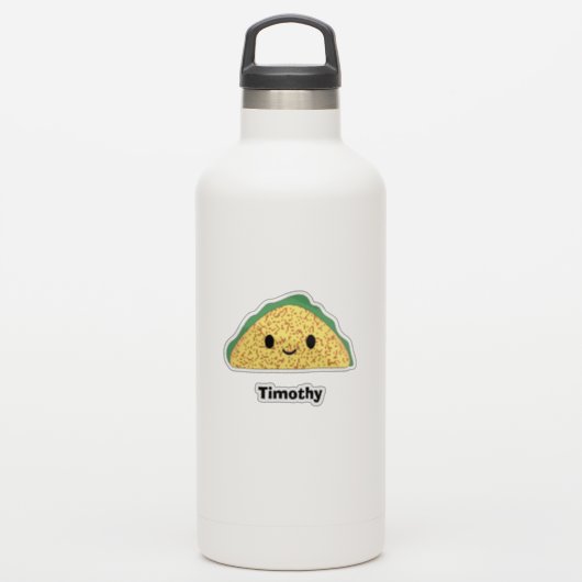 Schattige Kawaii Taco Sticker (Waterfles)
