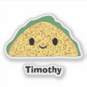 Schattige Kawaii Taco Sticker (Voorkant)