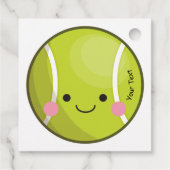 Schattige Kawaii Tennis Ball Aangepaste tekstsport Bedankjes Labels (Achterkant)