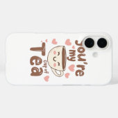 Schattige Kawaii Theekop van Liefde Case-Mate iPhone Case (Achterkant (horizontaal))