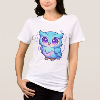 Schattige Kawaii Uil Cartoon Pastel T-shirt