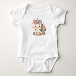 Schattige Kawaii Unicorn Baby Bodysuit – Soft & Co