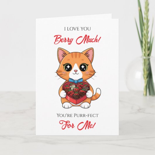 Schattige Kawaii Valentijnsdag Grappen Kaart (Voorkant)
