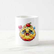 Schattige Kawaii Verdrietige Cupcake Huilend met G