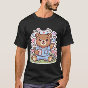 Schattige Kawaii Verpleegster Beer Knuffelbeer Ver T-shirt