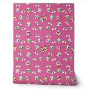 Schattige kawaii-voedsel behang