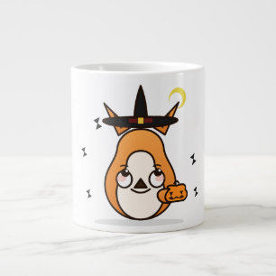 Schattige Kawaii Vos Heks Spokerig Seizoen Hallowe Grote Koffiekop