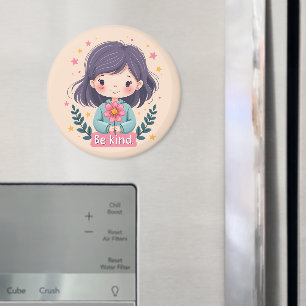 Schattige Kawaii "Wees Aardig" Illustratie Magneet