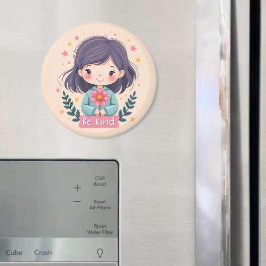 Schattige Kawaii "Wees Aardig" Illustratie Magneet (Insitu (Koelkast))