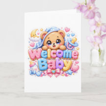 Schattige Kawaii Welkom Baby Teddibeer Pastel Roze