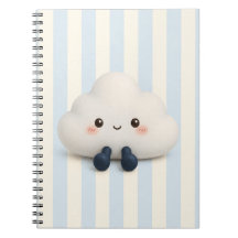 Schattige Kawaii Wolk Spiraal Notebook