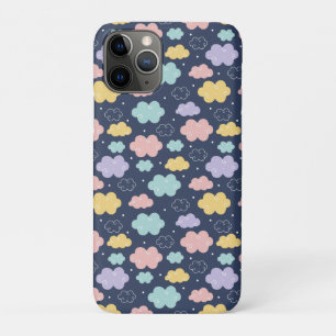 Schattige kawaii-wolkenpatroon Case-Mate iPhone case