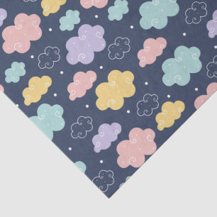 Schattige kawaii wolkenpatroon weefselpapier tissuepapier